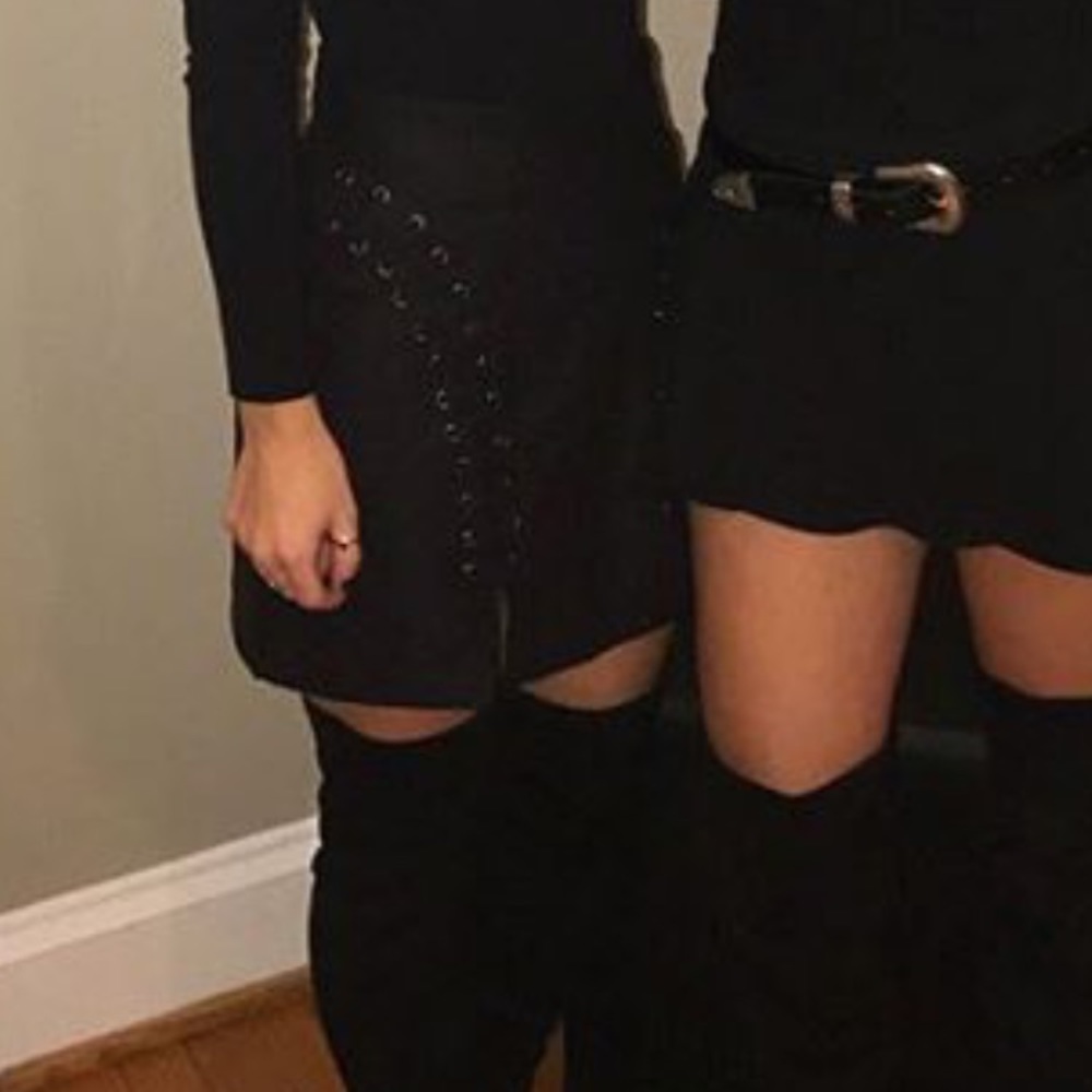 Forever 21 black suede skirt